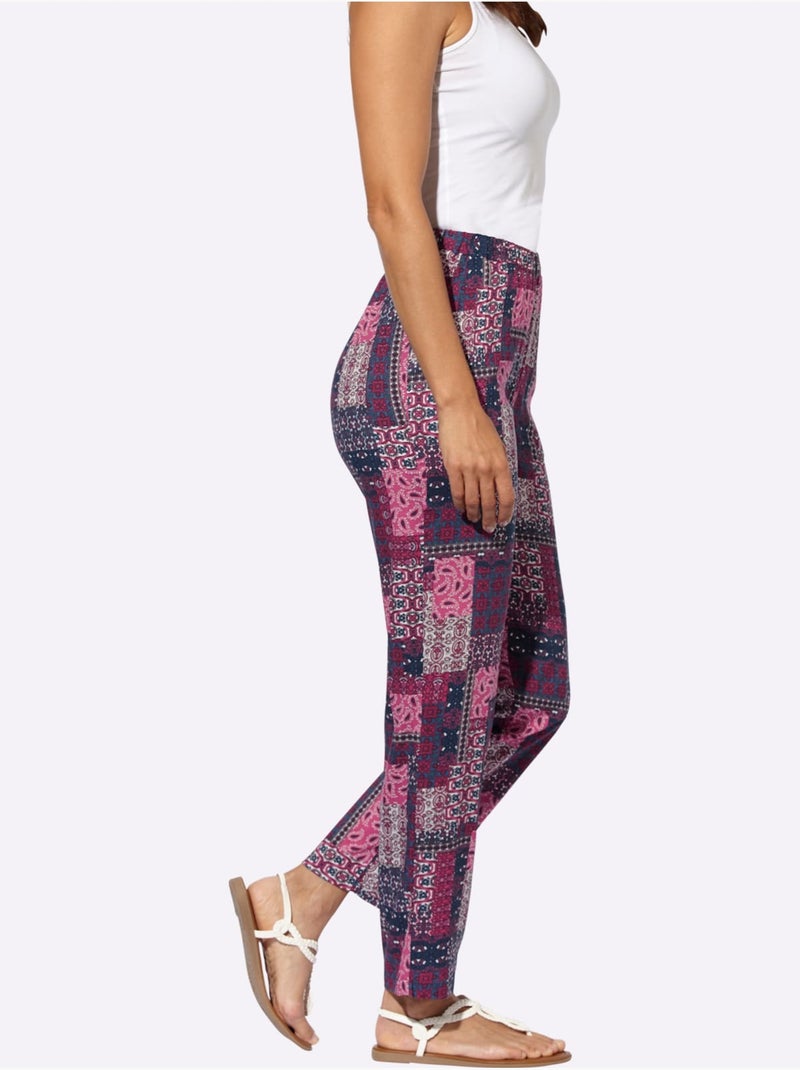 Pantalon Viscose (ecovero) - Taille Standard - Witt Bruyère/Menthe - Kiabi