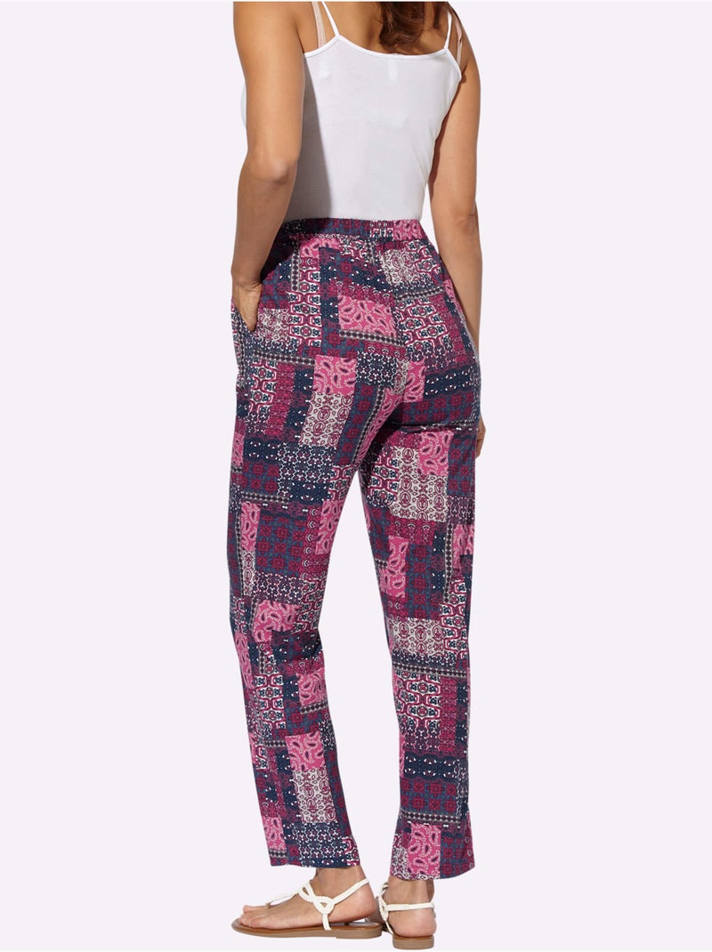 Pantalon Viscose (ecovero) - Taille Standard - Witt Bruyère/Menthe - Kiabi