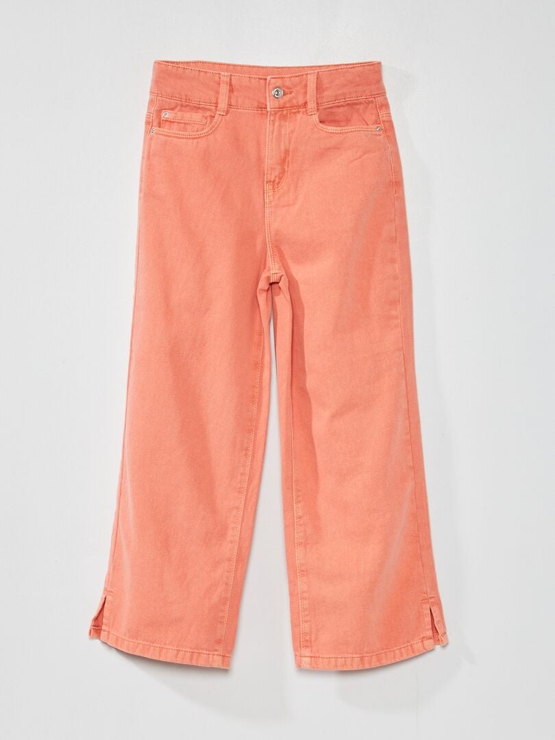 Pantalon wide leg - 5 poches Orange - Kiabi