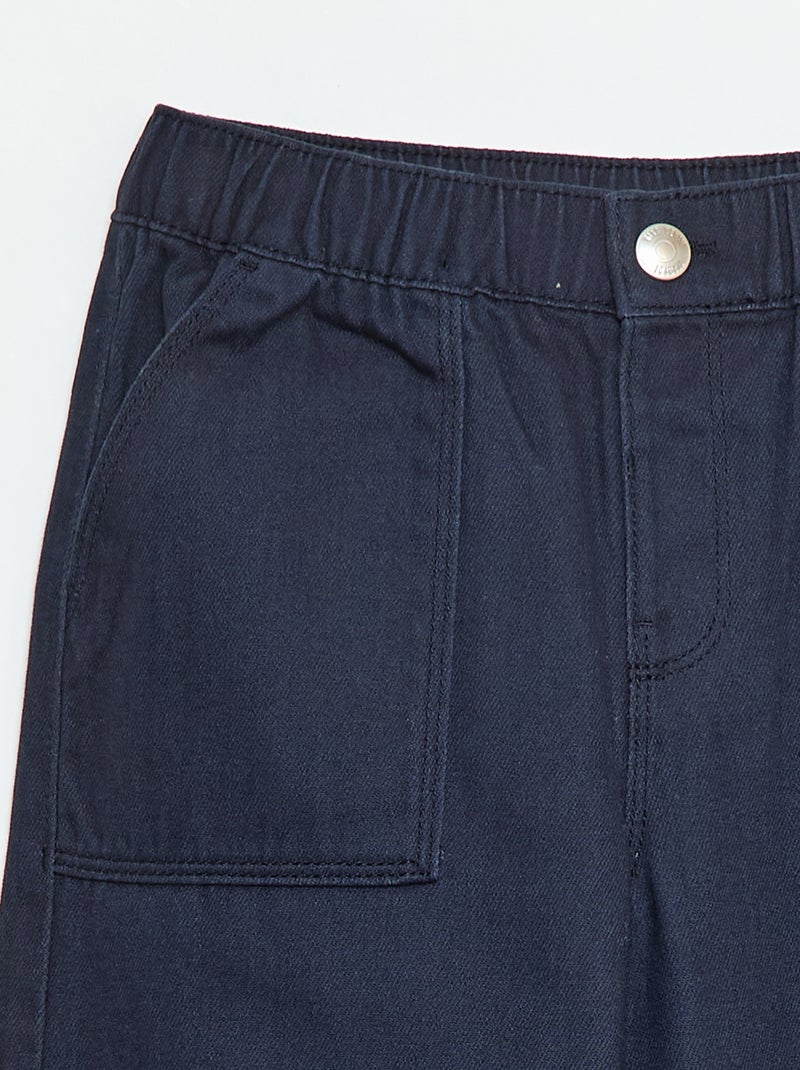 Pantalon wide leg - Coupe + confortable Bleu - Kiabi