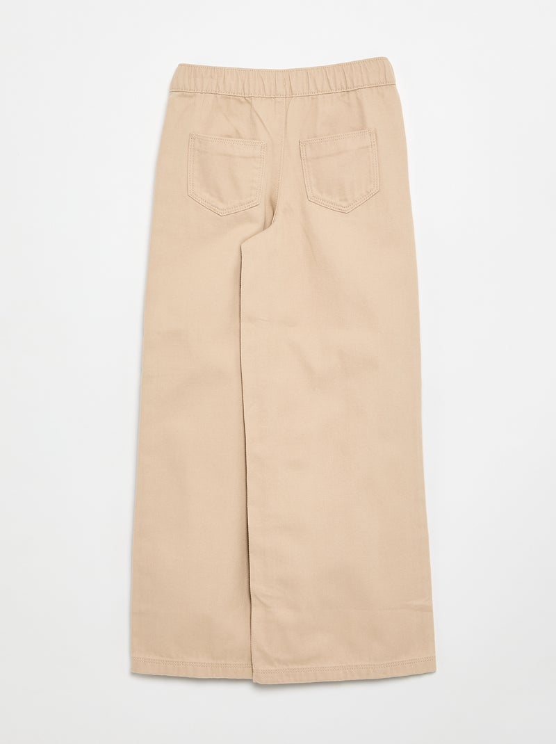 Pantalon wide leg - Size - Beige - Kiabi