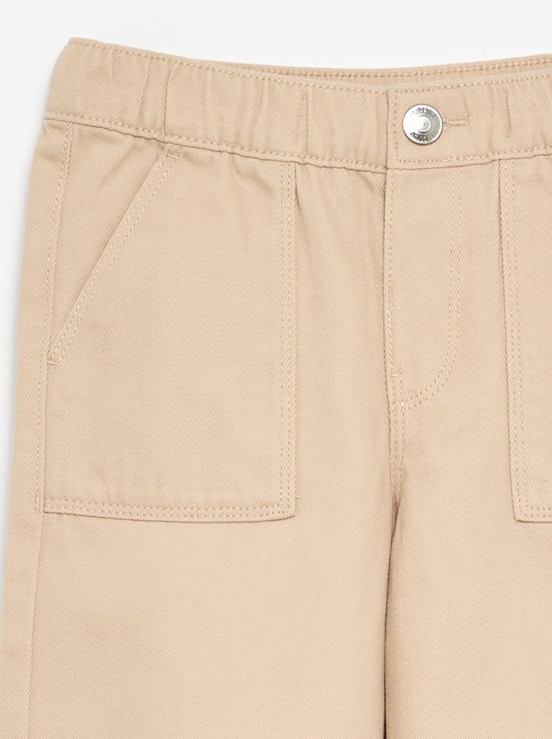 Pantalon wide leg - Size - Beige - Kiabi