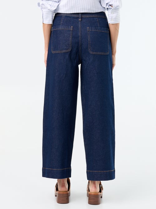 Pantalon wide leg à poches tressées - Kiabi Pantalon wide leg à poches tressées - Kiabi