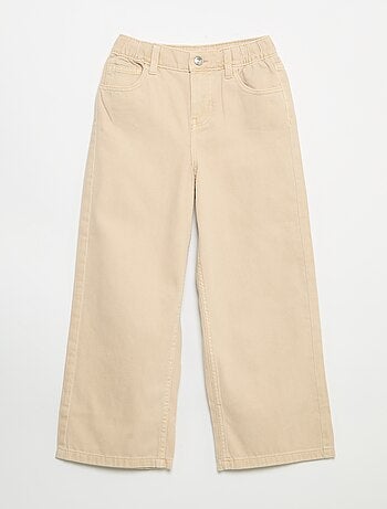 Pantalon wide leg à taille ajustable