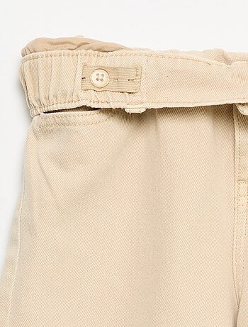 Pantalon wide leg à taille ajustable