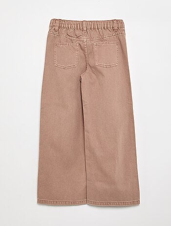 Pantalon wide leg à taille ajustable
