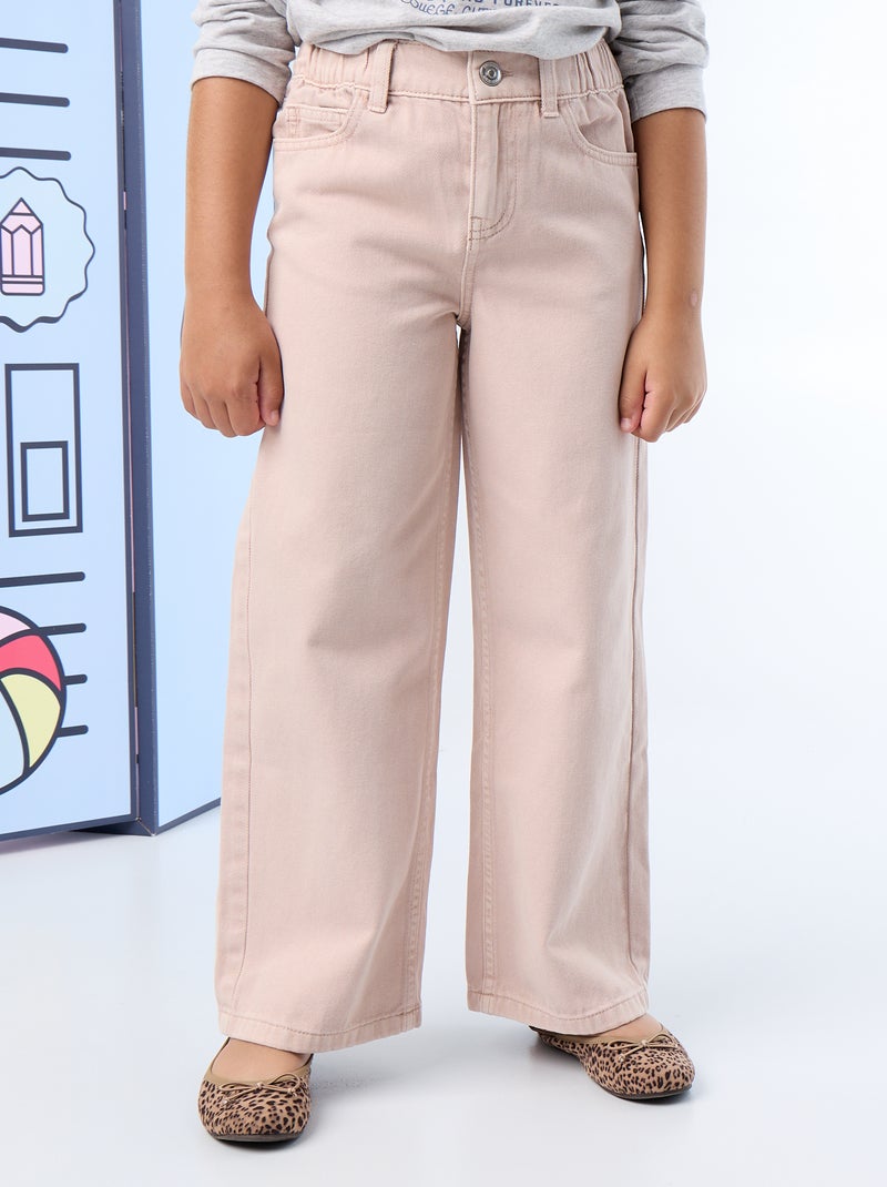 Pantalon wide leg à taille ajustable Violet - Kiabi