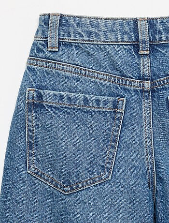 Pantalon wide leg avec broderies cœurs