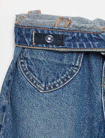 Pantalon wide leg avec broderies cœurs