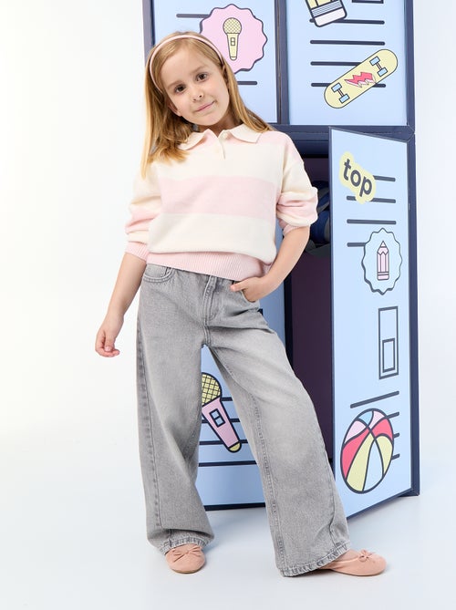 Pantalon wide leg avec broderies - Kiabi Pantalon wide leg avec broderies - Kiabi
