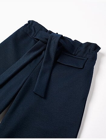 Pantalon Wide Leg avec Ceinture Intégrée