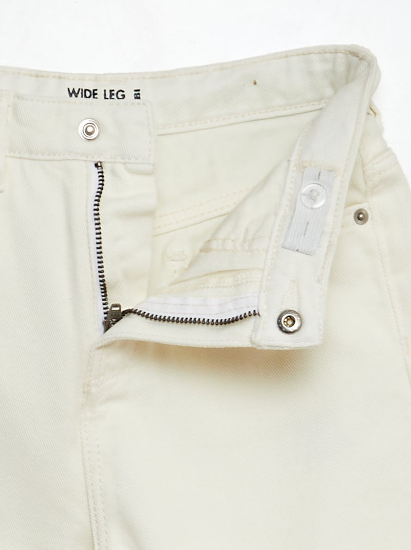 Pantalon wide leg Blanc - Kiabi