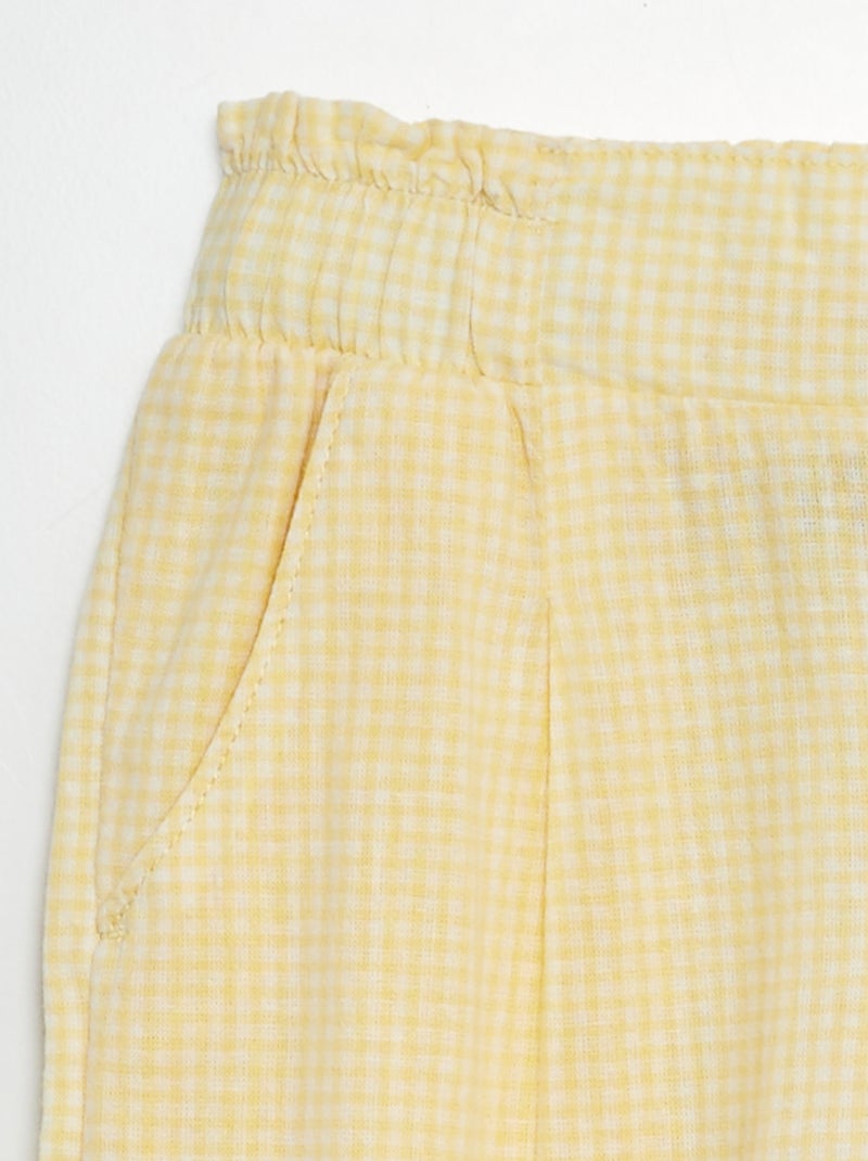 Pantalon wide leg BLANC - Kiabi