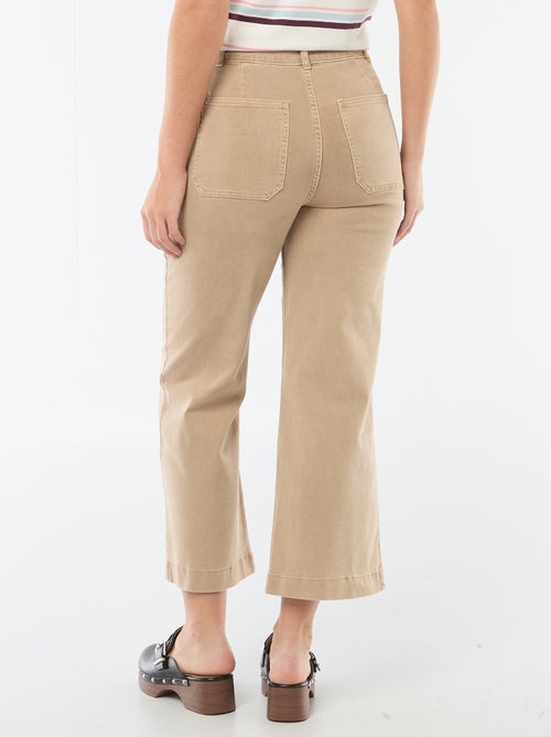 Pantalon wide leg coloré - Kiabi