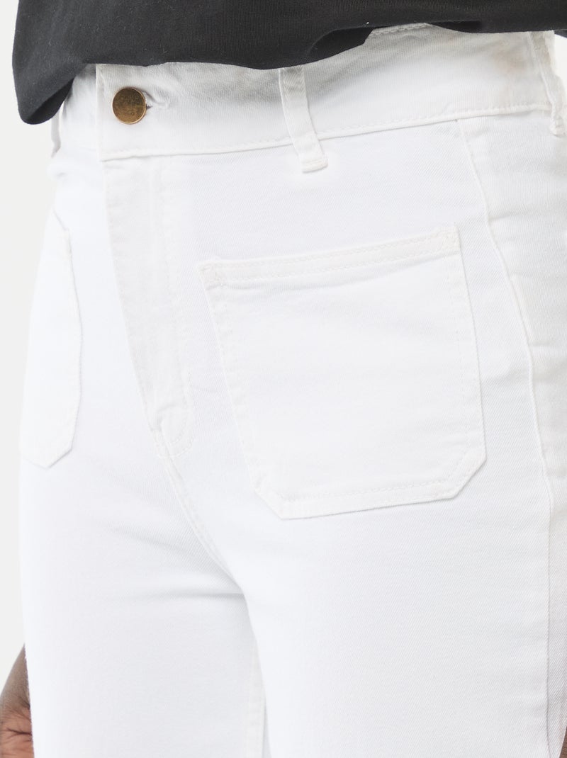 Pantalon wide leg coloré Blanc - Kiabi