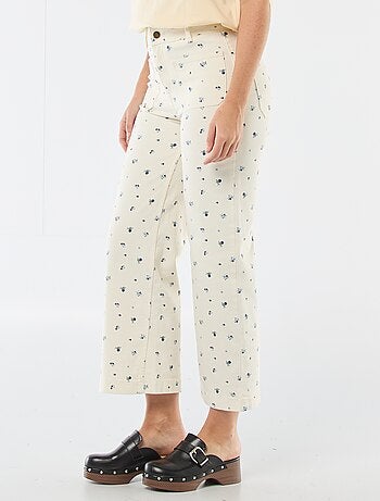 Pantalon wide leg coloré