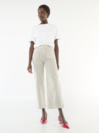 Pantalon wide leg coloré