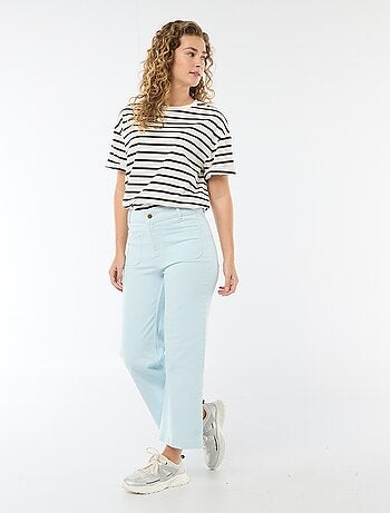 Pantalon wide leg coloré