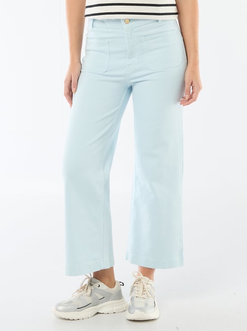 Pantalon wide leg coloré - Kiabi