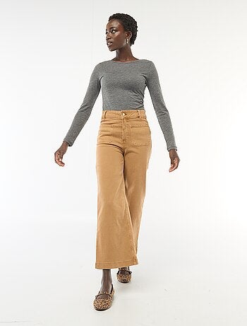 Pantalon wide leg coloré