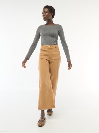 Pantalon wide leg coloré
