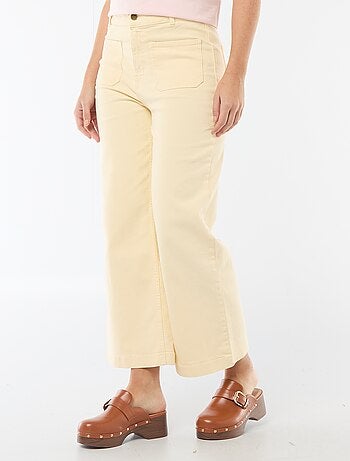 Pantalon wide leg coloré