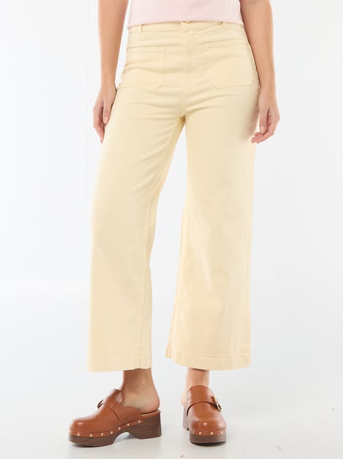 Pantalon wide leg coloré - Kiabi