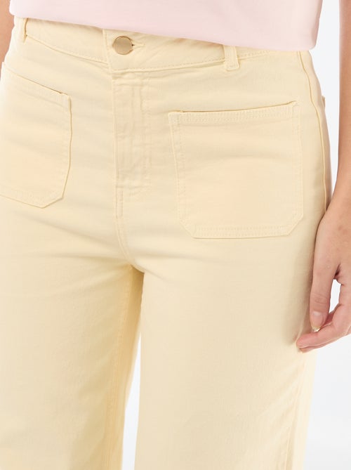 Pantalon wide leg coloré - Kiabi