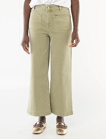 Pantalon wide leg coloré