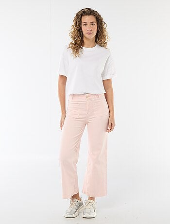 Pantalon wide leg coloré