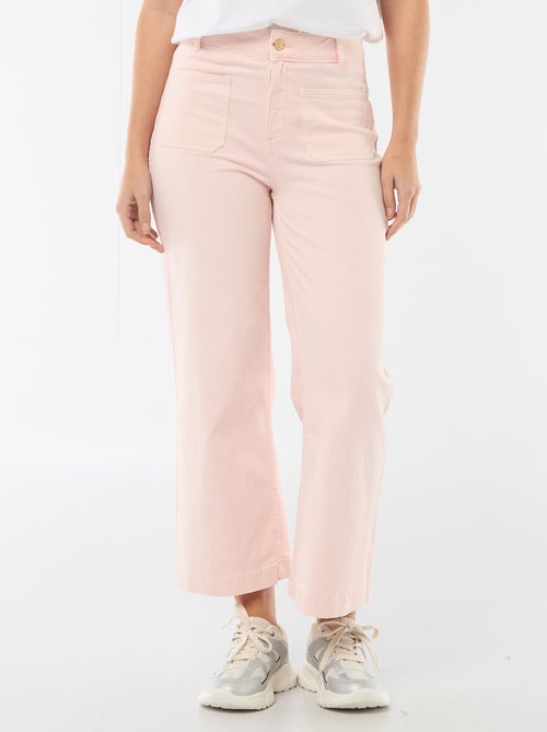 Pantalon wide leg coloré - Kiabi