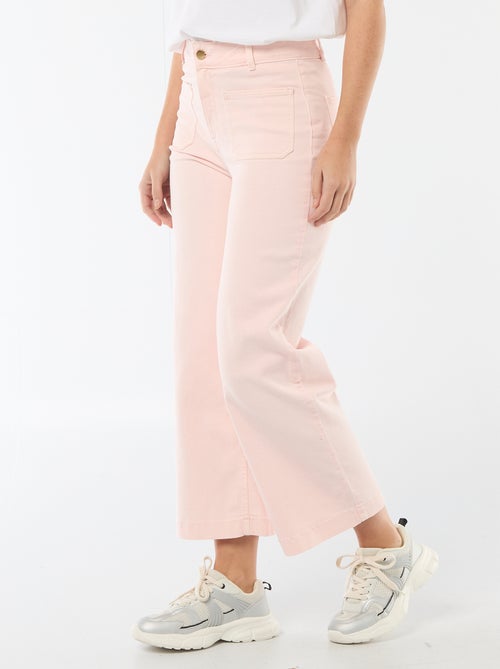 Pantalon wide leg coloré - Kiabi