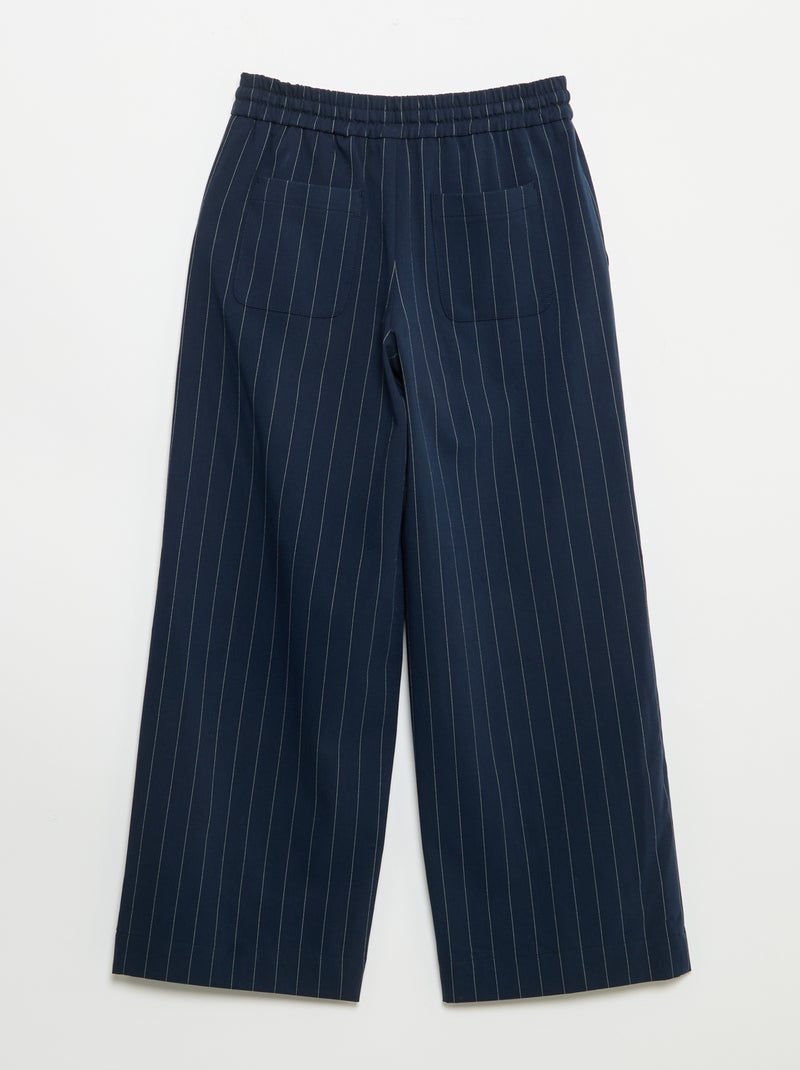 Pantalon wide leg / coupe large Bleu - Kiabi