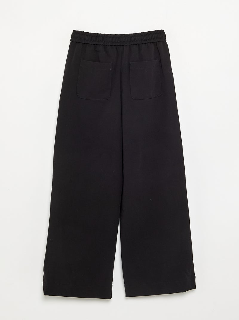 Pantalon wide leg / coupe large Noir - Kiabi
