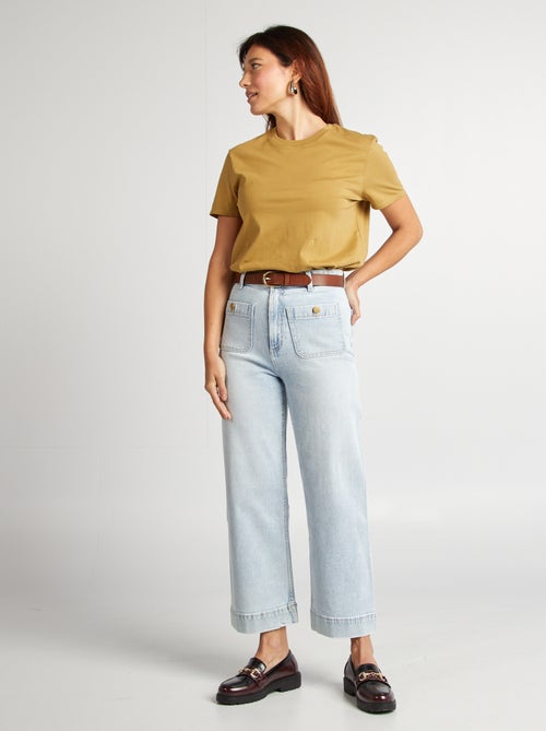 Pantalon wide leg cropped - Kiabi