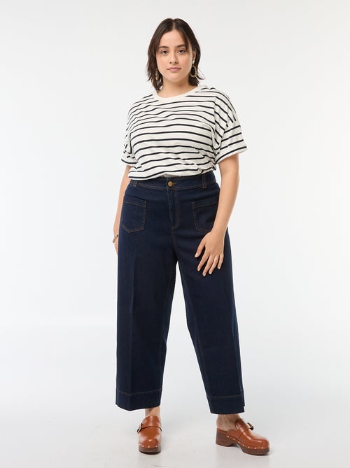 Pantalon wide leg cropped - Kiabi