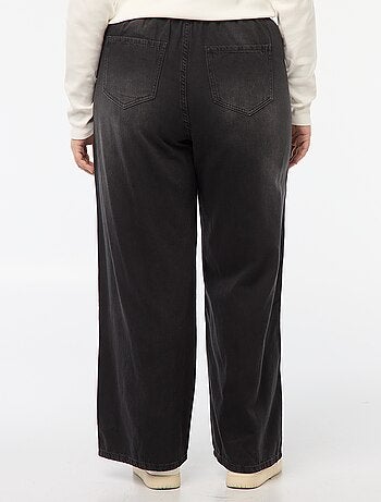 Pantalon wide leg denim brut