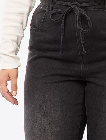 Pantalon wide leg denim brut