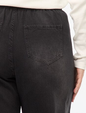 Pantalon wide leg denim brut