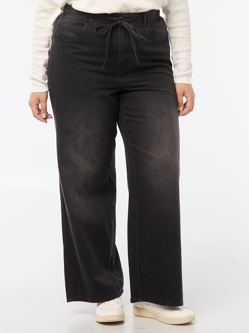 Pantalon wide leg denim brut - Kiabi