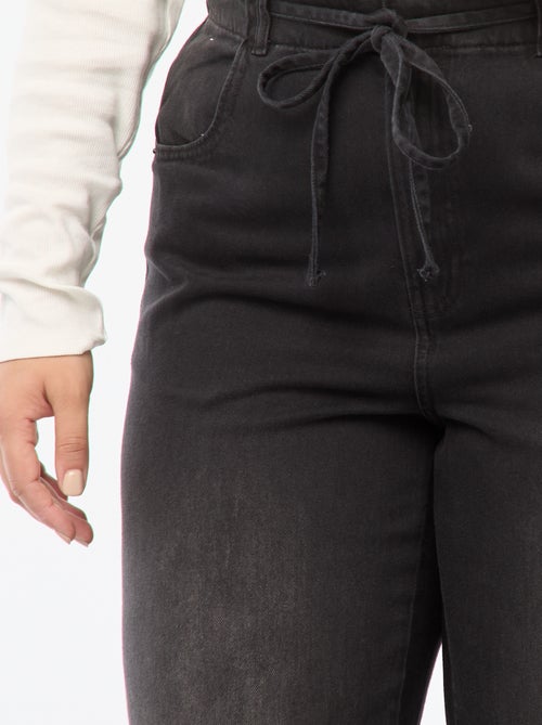 Pantalon wide leg denim brut - Kiabi