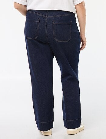 Pantalon wide leg denim brut