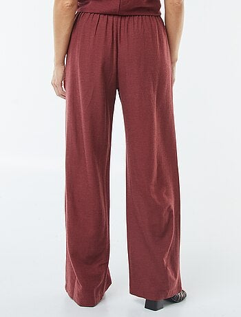 Pantalon wide leg en lin mélangé