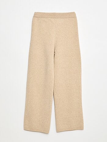 Pantalon wide leg en tricot