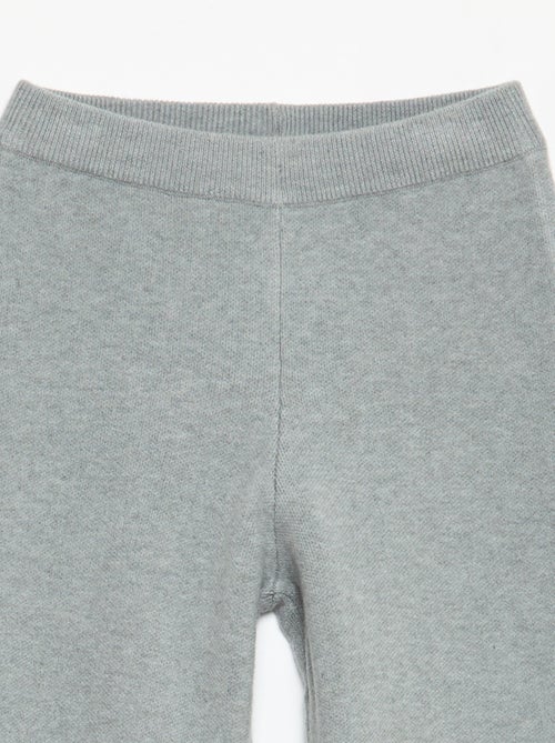 Pantalon wide leg en tricot - Kiabi