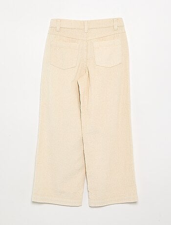 Pantalon wide leg en velours côtelés
