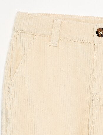 Pantalon wide leg en velours côtelés