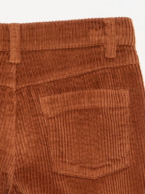 Pantalon wide leg en velours côtelés - Kiabi