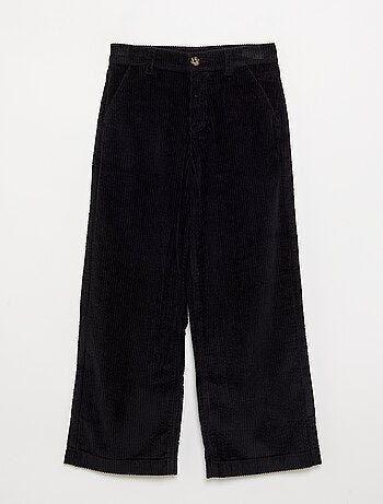 Pantalon wide leg en velours côtelés