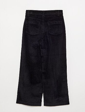 Pantalon wide leg en velours côtelés